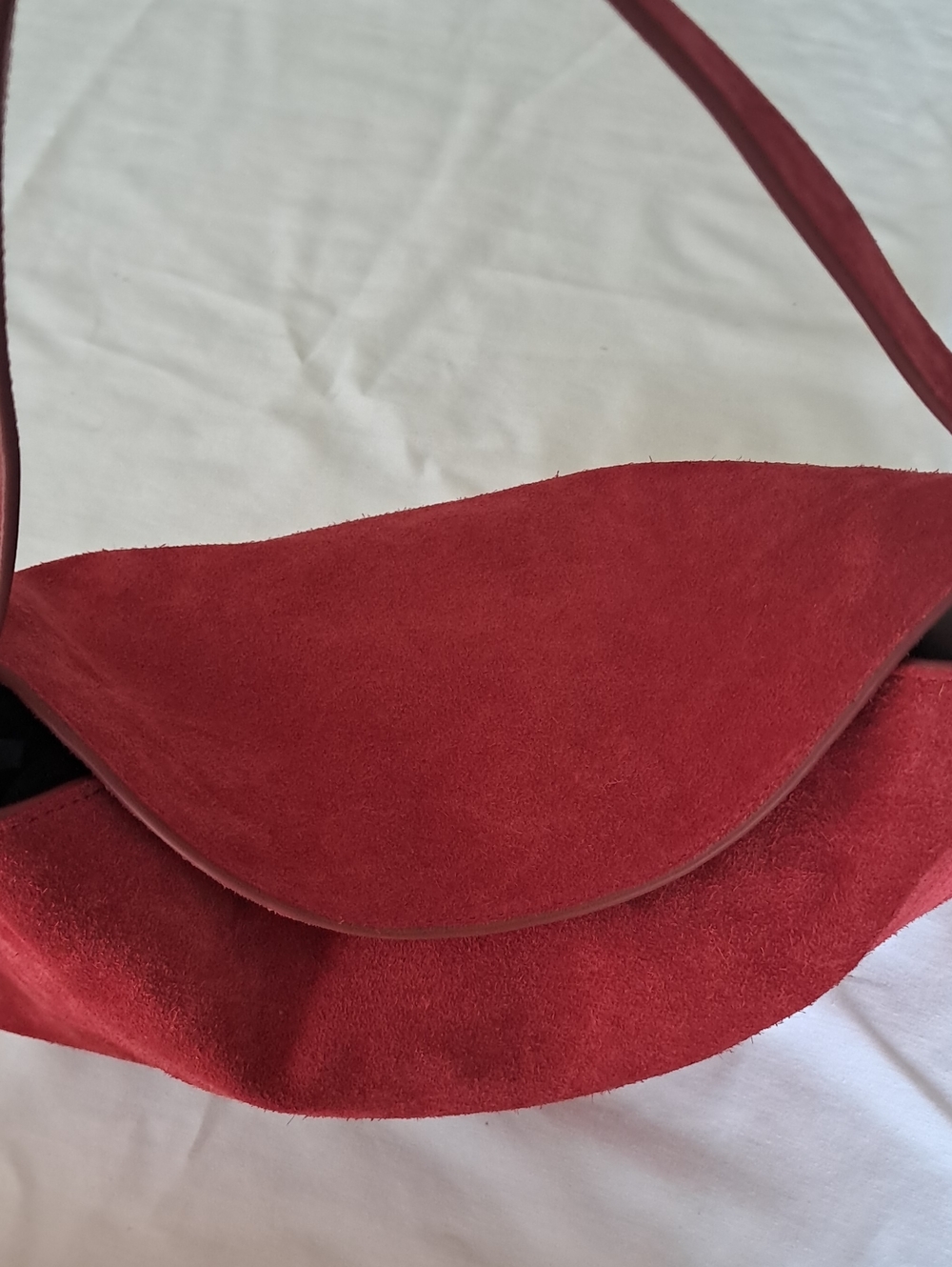 J. Crew Red Suede Shoulder Bag - Picture 7 of 16